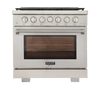 Kucht KFX360 36" Professional Gas Range with 6 Sealed Burners and Convection Oven with NG & LP Options New