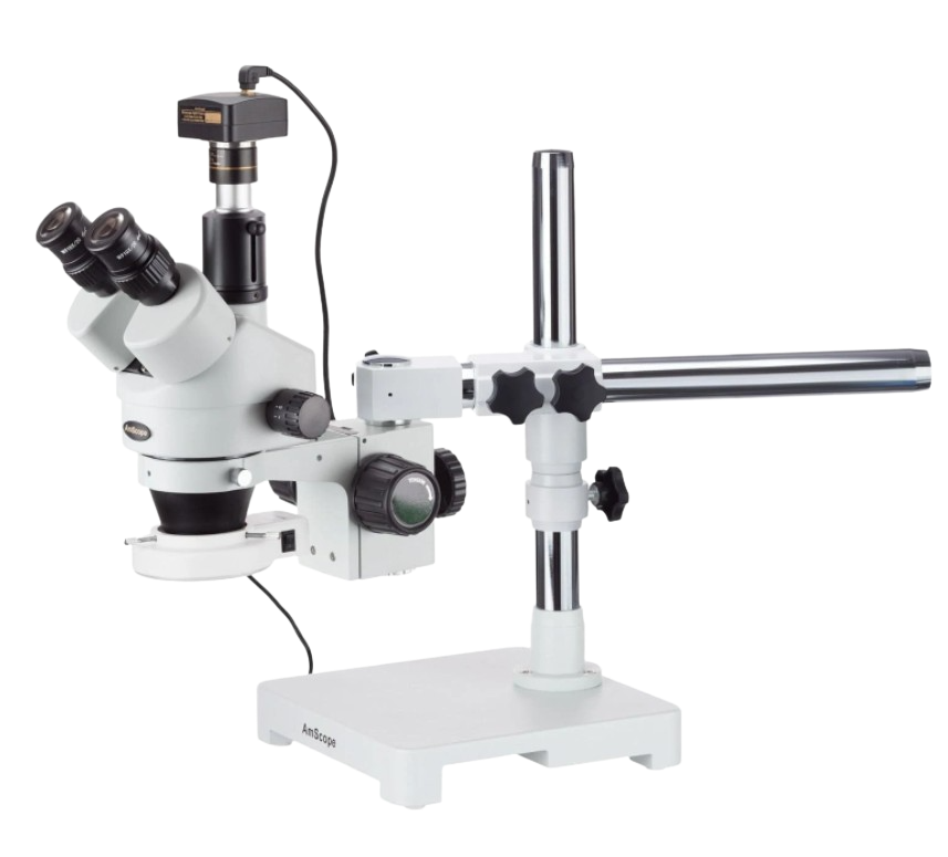 Amscope SM-3TZ-54S-5M 3.5X - 90X Trinocular LED Boom Stand Stereo Microscope Plus 5MP Camera New