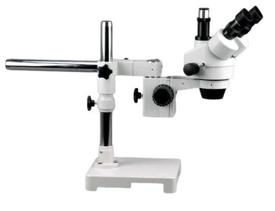 Amscope SM-3TX 3.5X - 45X Trinocular Stereo Zoom Microscope on Single Arm Boom Stand New