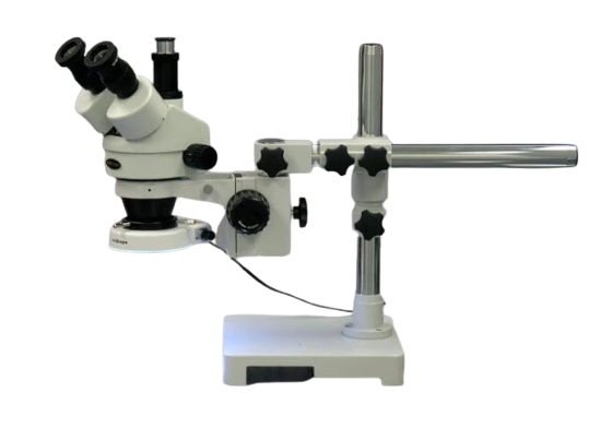 Amscope SM-3TZ-80S 3.5X - 90X Trinocular Zoom Stereo Microscope with Boom Stand Plus 80 LED Light New