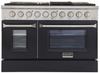 Kucht KNG481 48" Professional Gas Range with 8 Sealed Burners and Convection Oven with NG & LP Options New