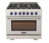 Kucht KFX360 36" Professional Gas Range with 6 Sealed Burners and Convection Oven with NG & LP Options New