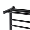 WarmlyYours TW-SUM08KS-HP 8 Bar and 3-Bar Heated Shelf Dual Connection Towel Warmer Black New