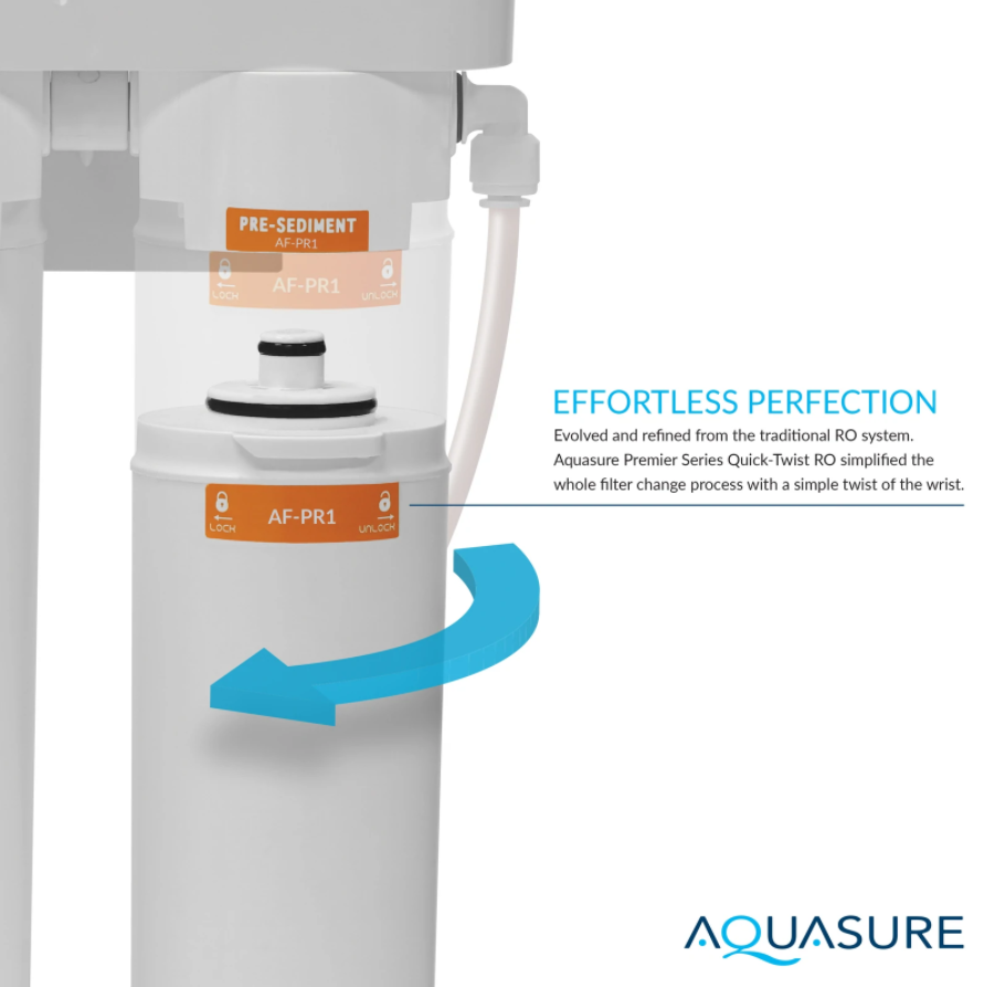 Aquasure AS-PR75AK Premier Series 75 GPD Under Sink Reverse Osmosis Water Filtration System New