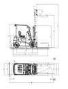 Ekko EK22-216LI 4 Wheel Electric Forklift 216" Lift 5000 lbs. Capacity New