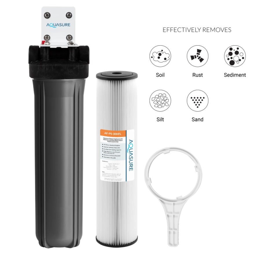 Aquasure AS-SE1000A Signature Elite Series 48,000 Grains Whole House Water Filter System New