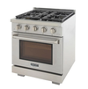 Kucht KFX300 30" Professional Gas Range with 4 Sealed Burners and Convection Oven with NG & LP Options New