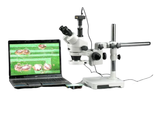 Amscope SM-3TZ-54S-5M 3.5X - 90X Trinocular LED Boom Stand Stereo Microscope Plus 5MP Camera New