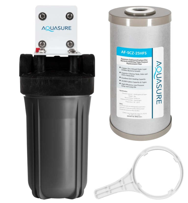 Aquasure AS-FS-25SCZ Fortitude V2 Series Small Size High Flow Whole House Triple-Purpose Water Filtration System New