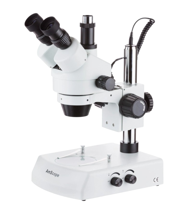 Amscope SM-2TX-5M 3.5X-45X Trinocular Stereo Zoom Microscope with Dual Halogen Lights with 5MP Camera New