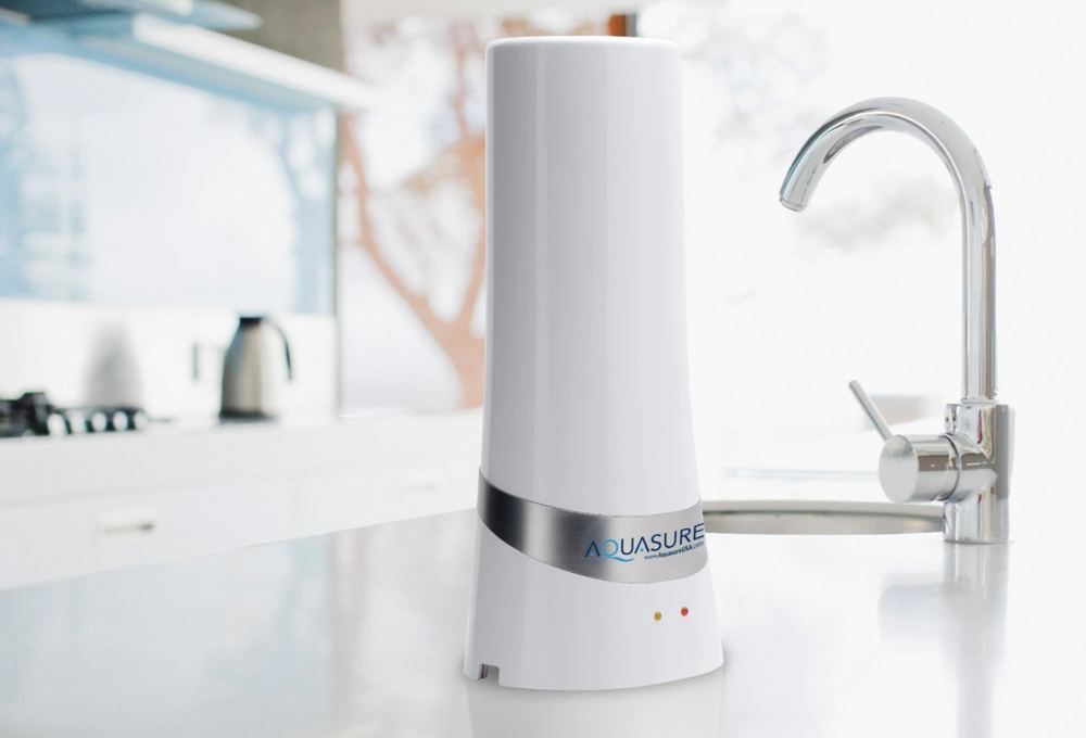 Aquasure AS-D100MCB Dash Series Microban Carbon Block Filtration Countertop Water Filter New