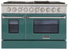 Kucht KNG481 48" Professional Gas Range with 8 Sealed Burners and Convection Oven with NG & LP Options New