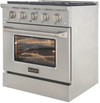 Kucht KNG301 30" Professional Gas Range with 4 Sealed Burners and Convection Oven with NG & LP Options New