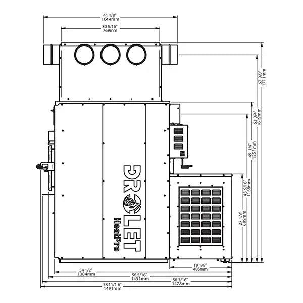 Drolet DF03000 Heatpro CSA Certified 3,500 Sq. Ft. Wood Furnace New Canada Only