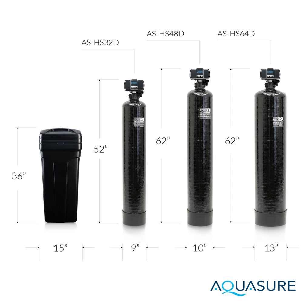 Aquasure AS-HS32D Harmony Series 32,000 Grain Digital Metered Water Softener New