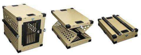 Grain Valley GVFoldCrate-L 34x25x28 Impact Collapsible Durable Aluminum Dog Crate Large New