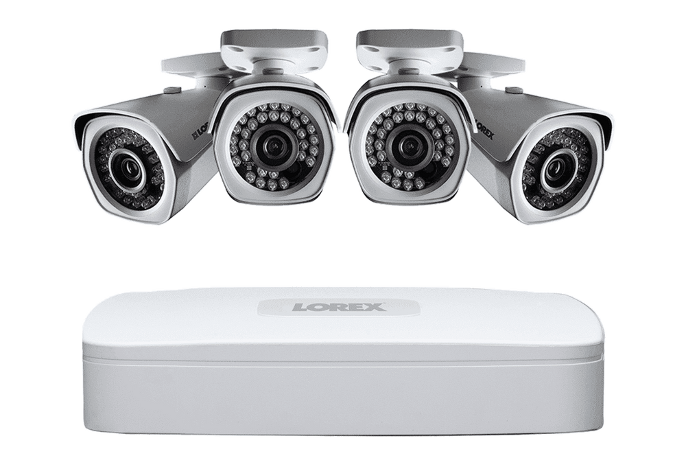 Lorex LNR341C4B 4 Camera 4 Channel Indoor/Outdoor HD 1080p 4K NVR Surveillance Security System New