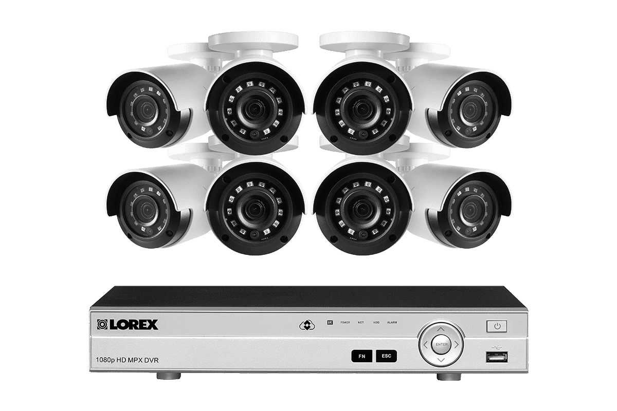 Lorex LX1080-88BW HD 1080p Indoor/Outdoor 8 Camera 8 Channel DVR Surveillance Security System New