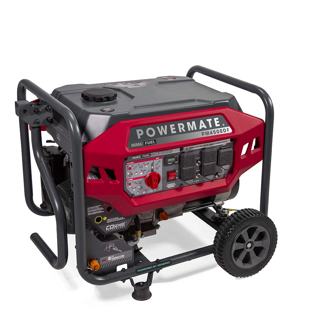 Generac/Powermate PM4500DF 3600W/4500W Recoil Start Dual Fuel Portable Generator with CO-Sense New