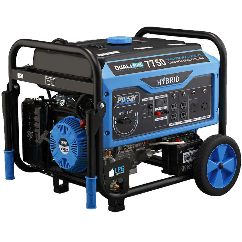 Pulsar PG7750B 6250W/7750W Dual Fuel Electric Start Portable Generator New