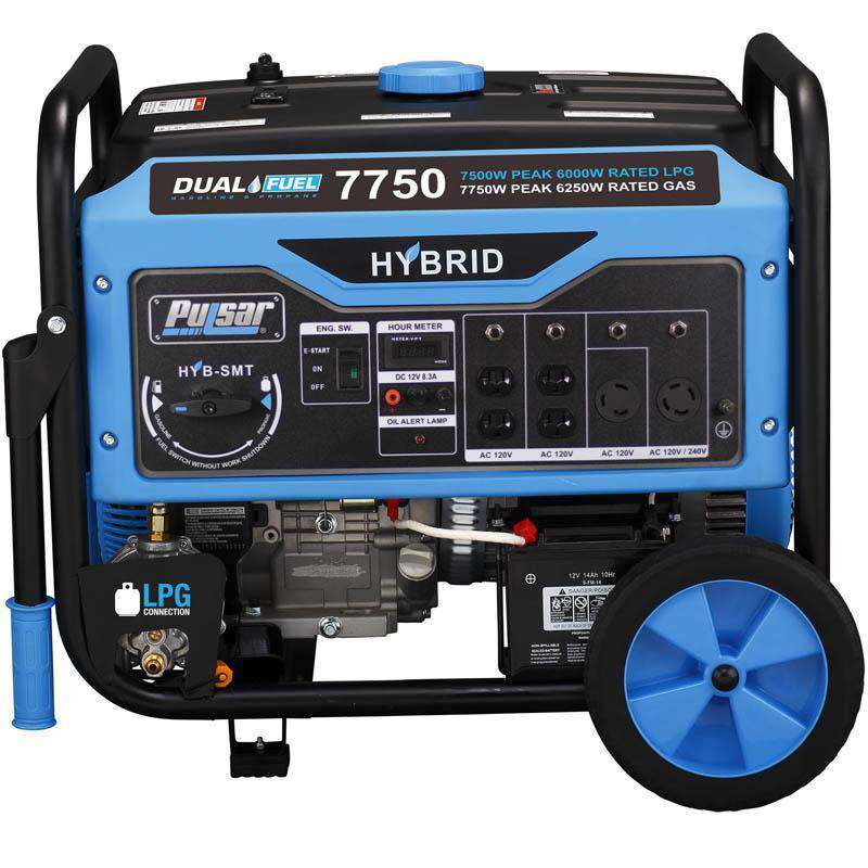 Pulsar PG7750B 6250W/7750W Dual Fuel Electric Start Portable Generator New