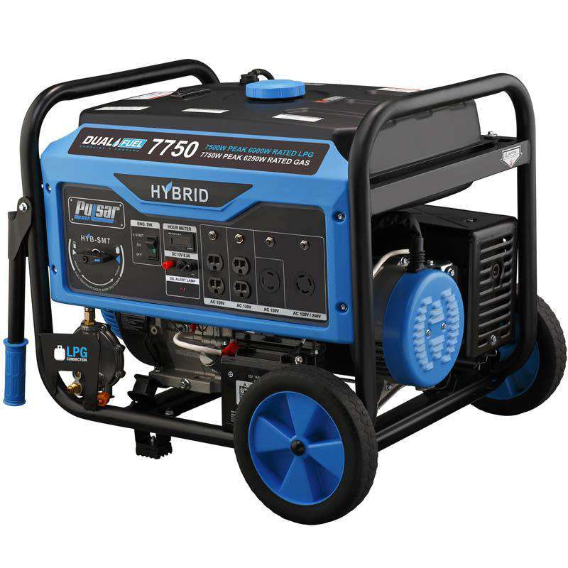 Pulsar PG7750B 6250W/7750W Dual Fuel Electric Start Portable Generator New