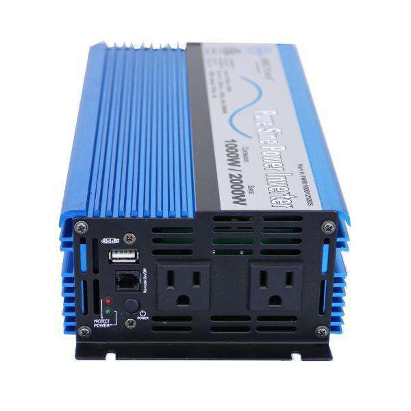 Aims Power PWRI100012120S 1000 Watt Pure Sine Power Inverter w/ USB Port & Remote Port New