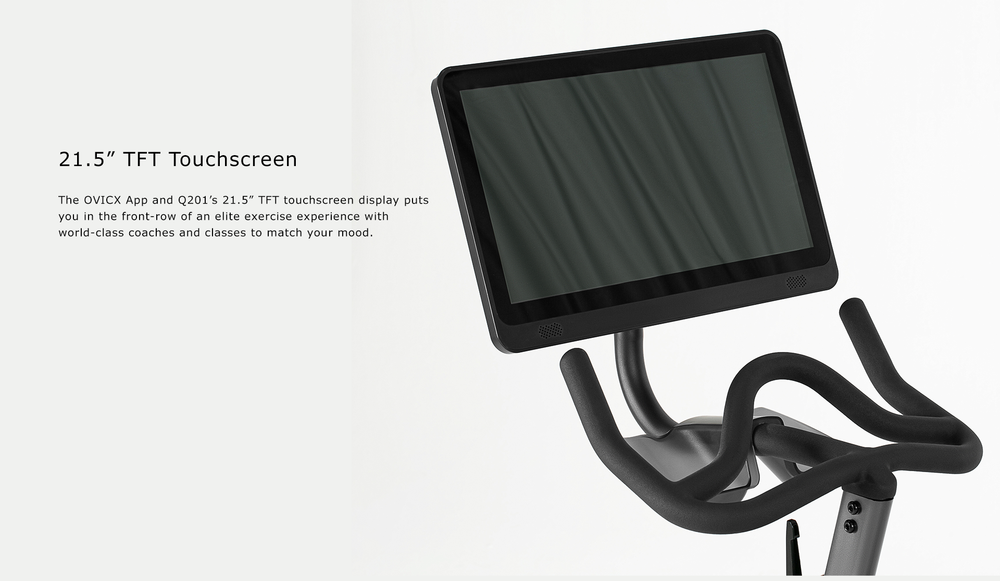 OVICX OS-EBIKE-Q201-X Stationary Exercise Bike with WIFI/Bluetooth Connectivity and Rotating Display New