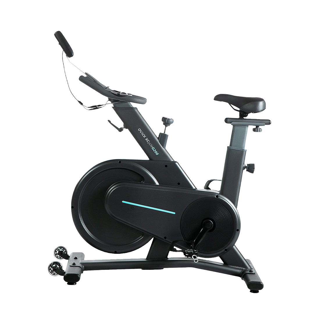 OVICX OS-EBIKE-Q200-C Stationary Exercise Bike With LCD Data Monitor New