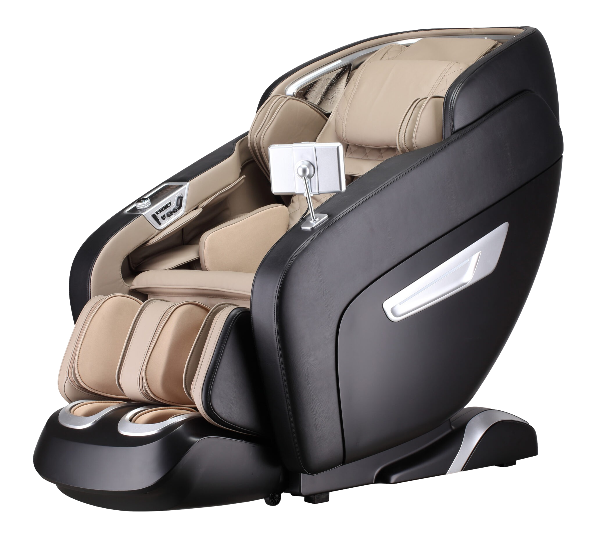 Lifesmart 2-Toned 4D Ultimate Massage Chair with Bluetooth Speakers Black and Tan New