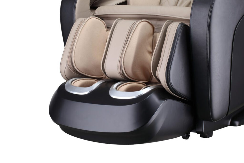 Lifesmart 2-Toned 4D Ultimate Massage Chair with Bluetooth Speakers Black and Tan New