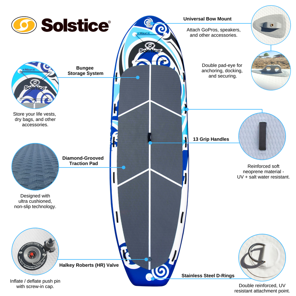 Swimline Solstice 35180 Maori Giant Multi-Person 15' Inflatable Stand Up Paddleboard New