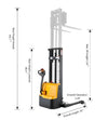 Apollolift A-3042 Powered Forklift Electric Walkie Stacker with Straddle Legs 2640 lbs. Capacity 118" Lifting New