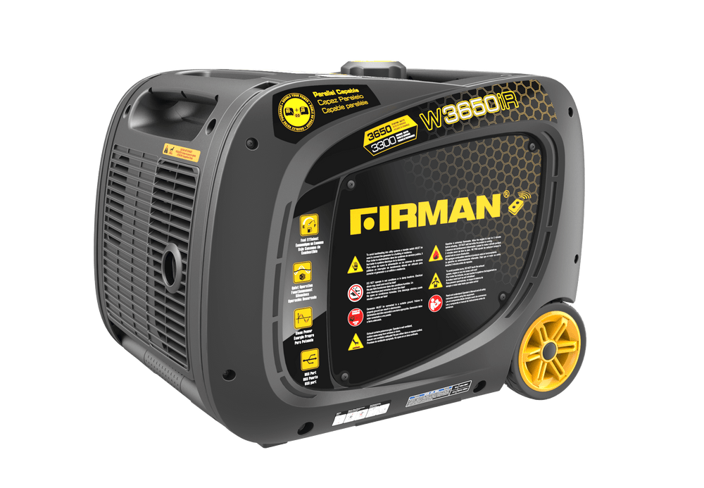 Firman W03383F 3300W/3600W Gas Remote Start Inverter Generator Manufacturer RFB