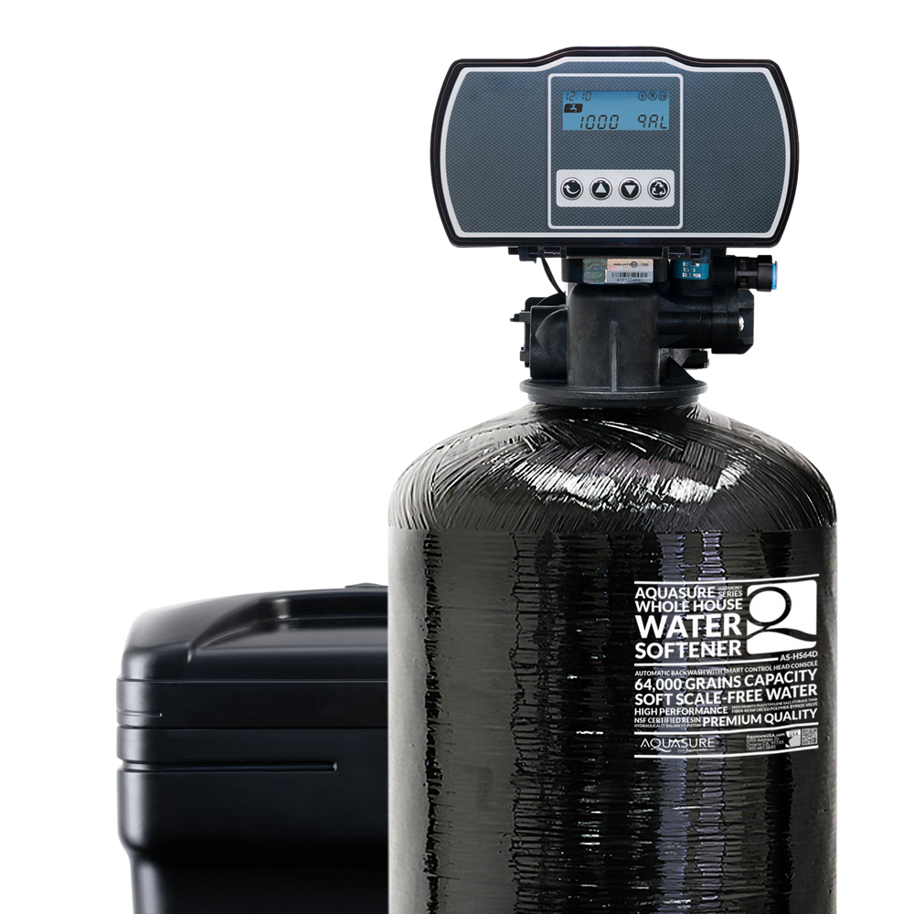Aquasure AS-HS64D Harmony Series 64,000 Grain Digital Metered Water Softener New
