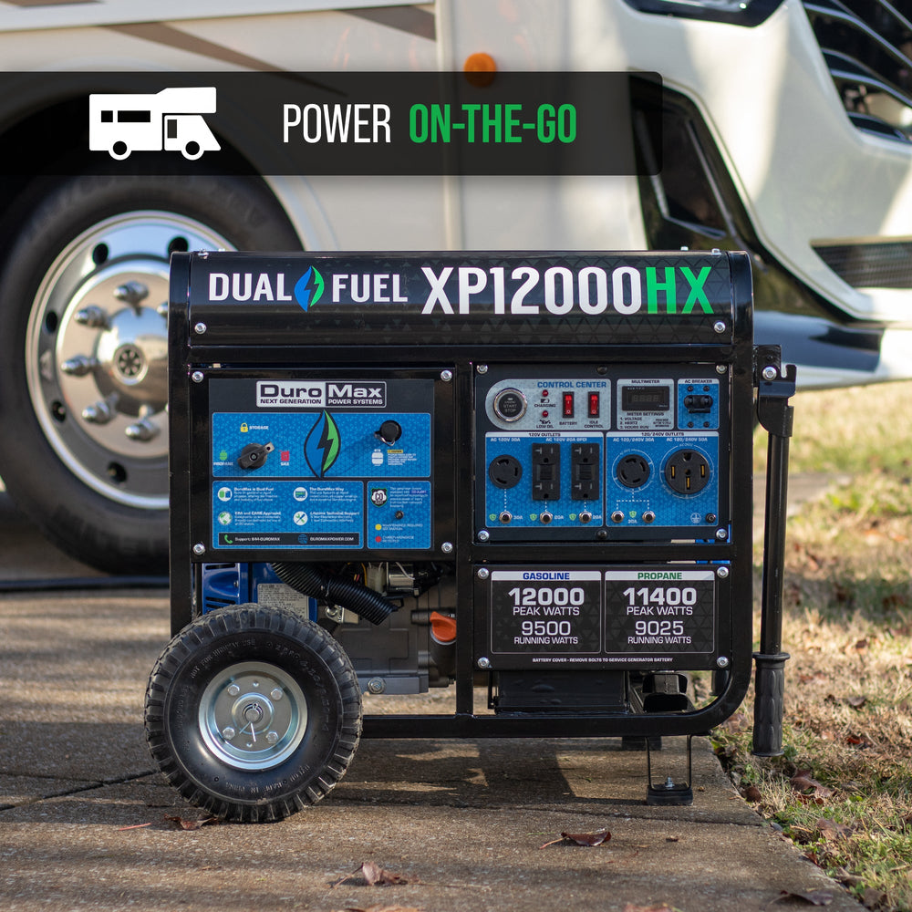 DuroMax XP12000HX 9500W/12000W Dual Fuel CO Alert Electric Start Generator New