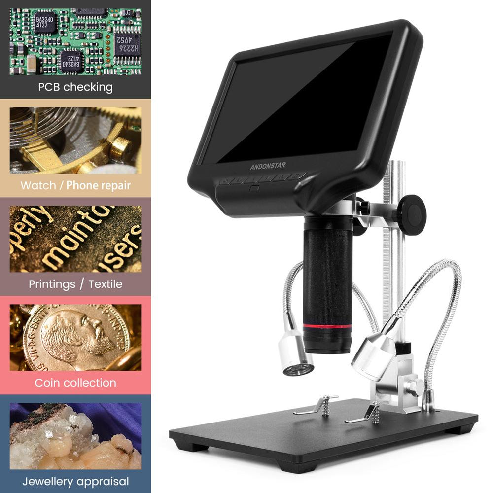 Andonstar AD407 7 Inch Display HDMI Soldering Digital Microscope For Phone Repairs New