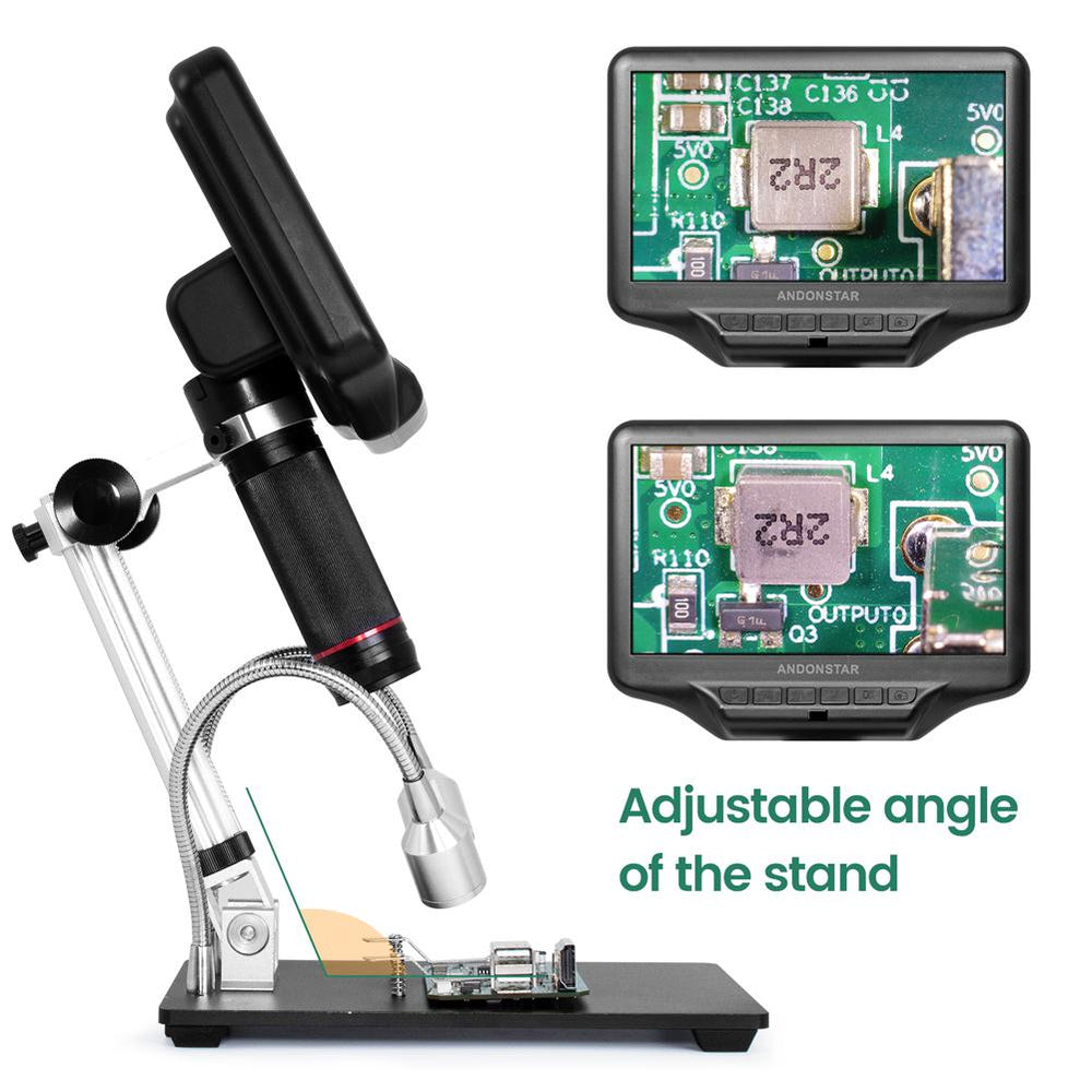 Andonstar AD407 7 Inch Display HDMI Soldering Digital Microscope For Phone Repairs New