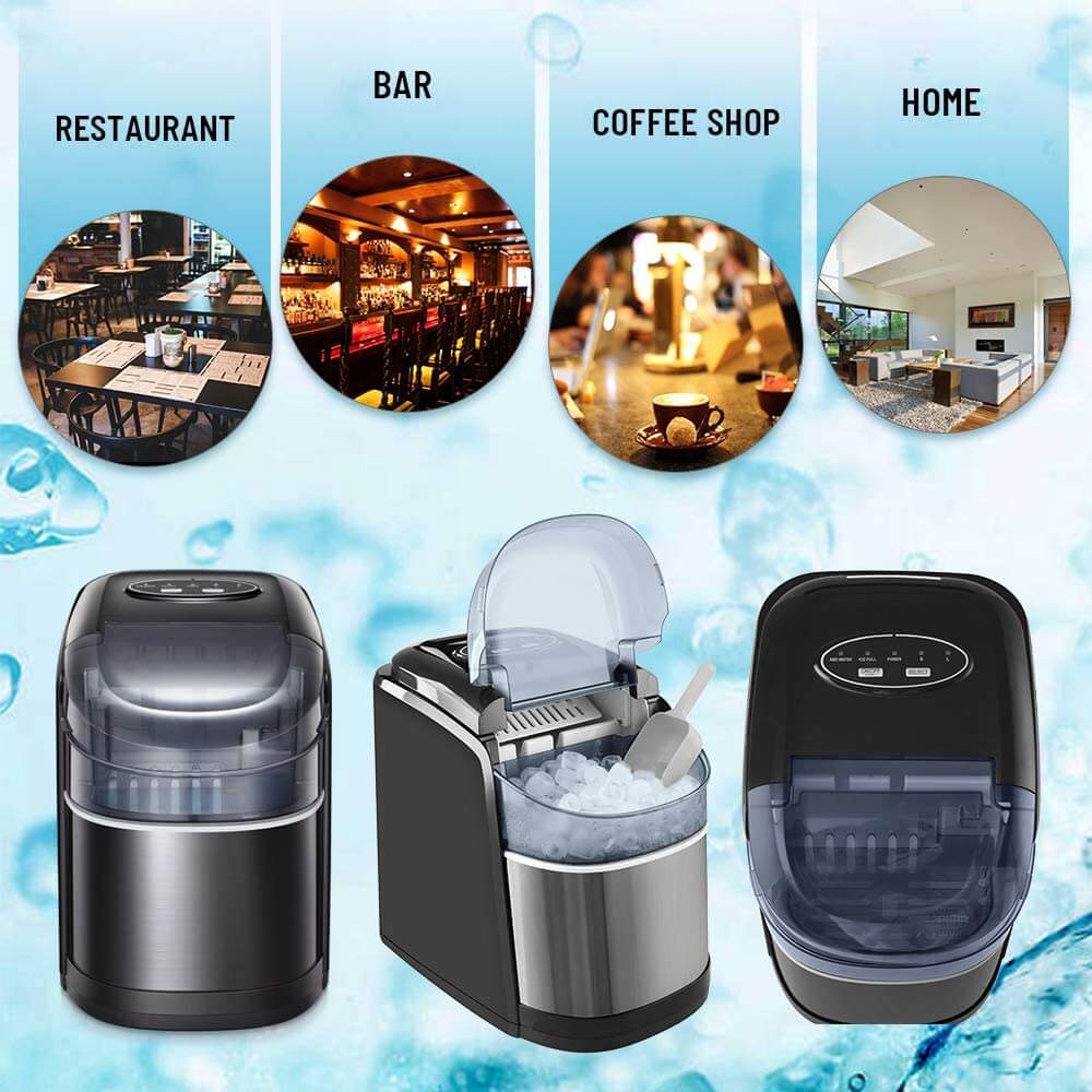 Antarctic Star Z12C Self Cleaning Portable Countertop Ice Maker Machine Black New