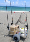 Alumacart Bimini Beach and Fishing Wagon with Rod Holders With No Hitch New