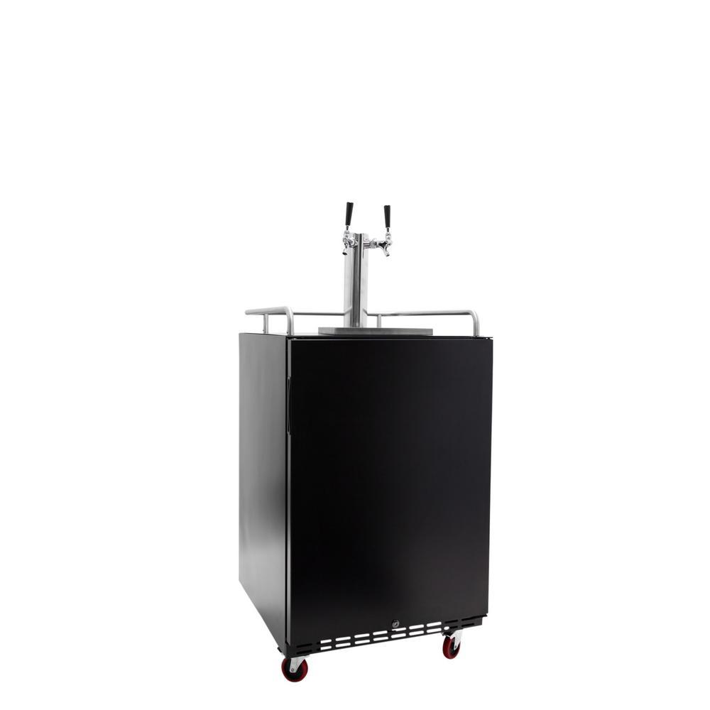 EdgeStar KC7000BLTWIN Kegerator Over-sized Twin Tap 24