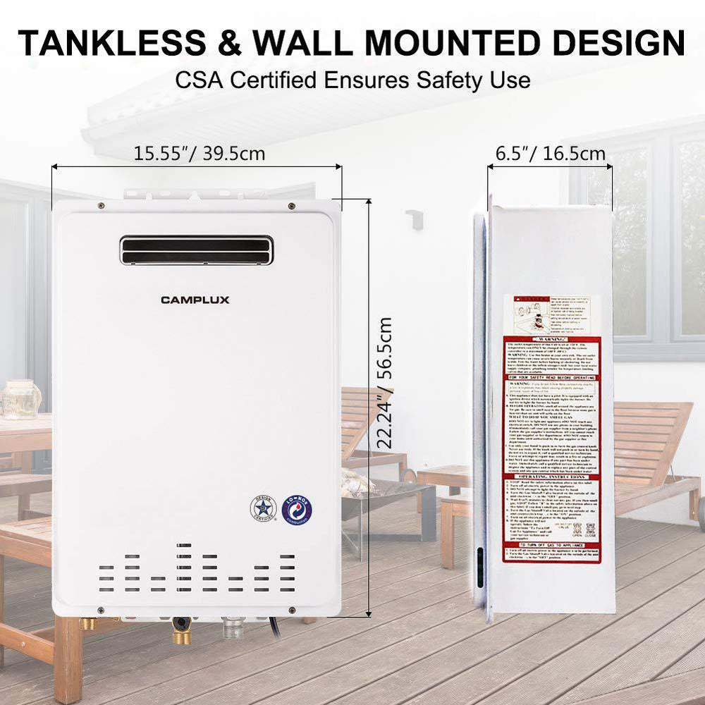 Camplux WA686LP 26L 6.86 GPM LP High Capacity Outdoor Tankless Water Heater New