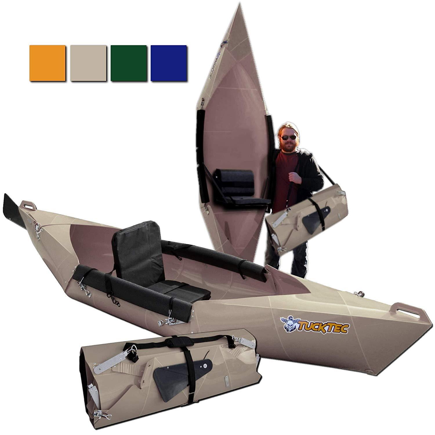 Tucktec Advanced 2020 Model 10 Ft Foldable Kayak Portable Lightweight Canoe Taupe New