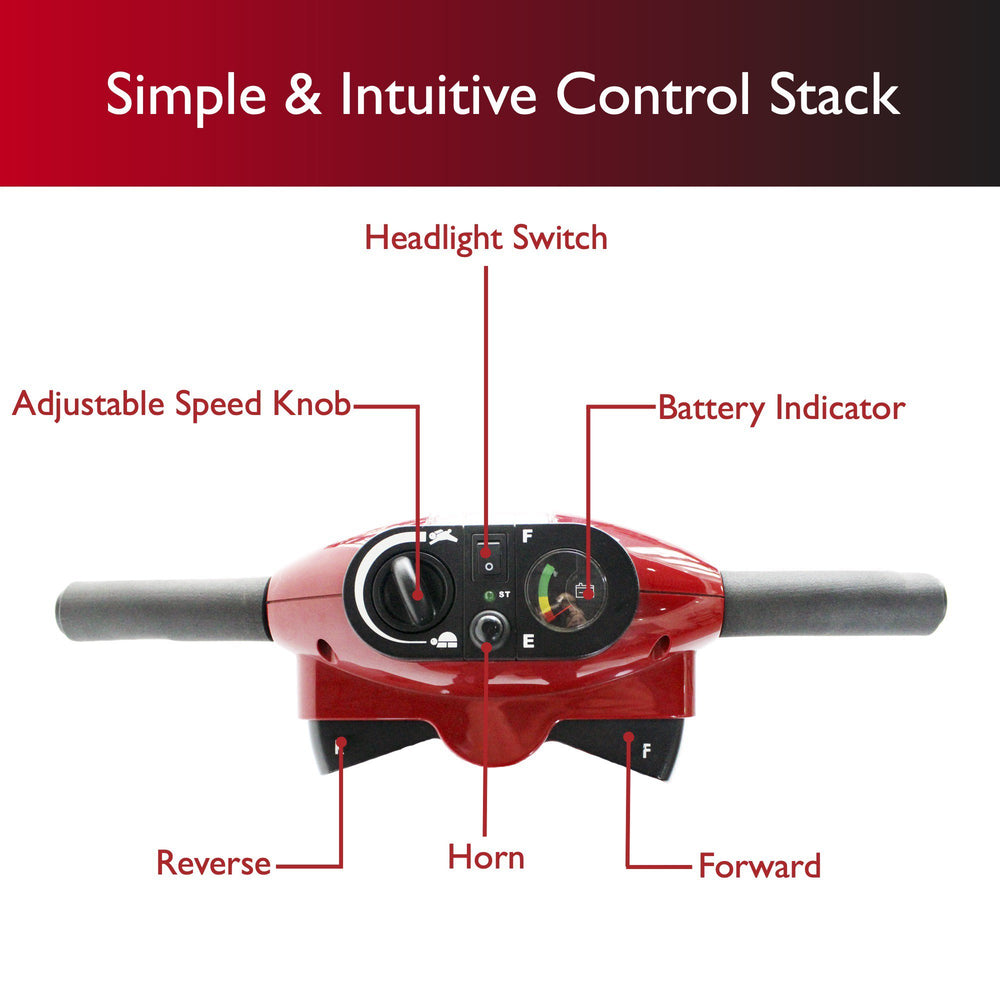 Zip'r 4 XTRA Traveler Long Range Mobility Scooter Red New