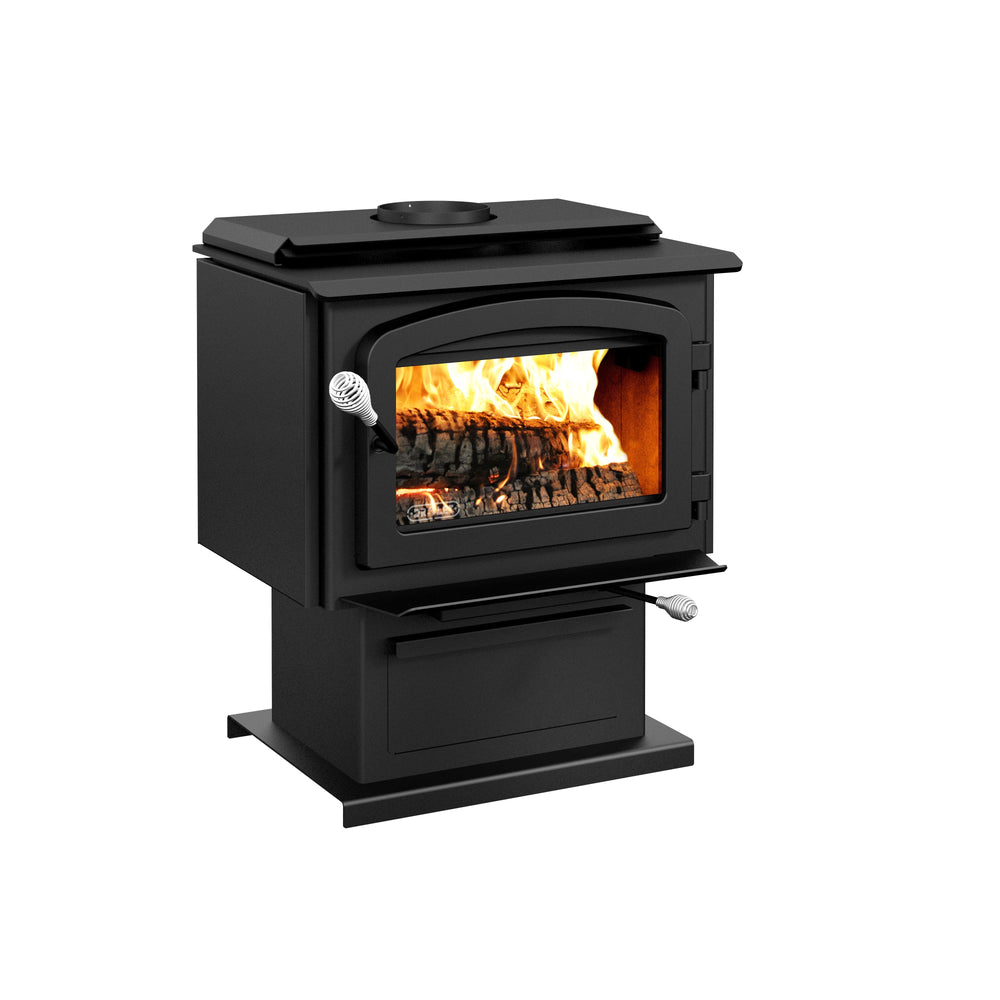 Drolet Escape 1500 1,800 Sq. Ft. Wood Stove On Pedestal New