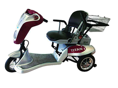 Tzora Titan 3 Wheel Heavy Duty Folding Mobility Scooter Red New
