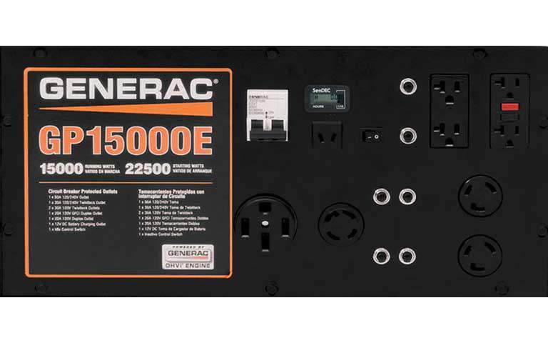 Generac GP15000E 15000W/22500W Generator Electric Start RFB