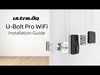 U-Tec U-BOLT-PRO-WIFI 6-in-1 Bluetooth Enabled Fingerprint and Keypad Smart Deadbolt Door Lock Black and Silver New