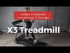 OVICX OS-TMILL-A2-S Manual Folding Treadmill with Bluetooth Connectivity New