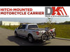 DK2 TMC201 400 lb. Capacity Hitch Mounted Motorcycle Carrier with Adjustable Front Wheel Channel New